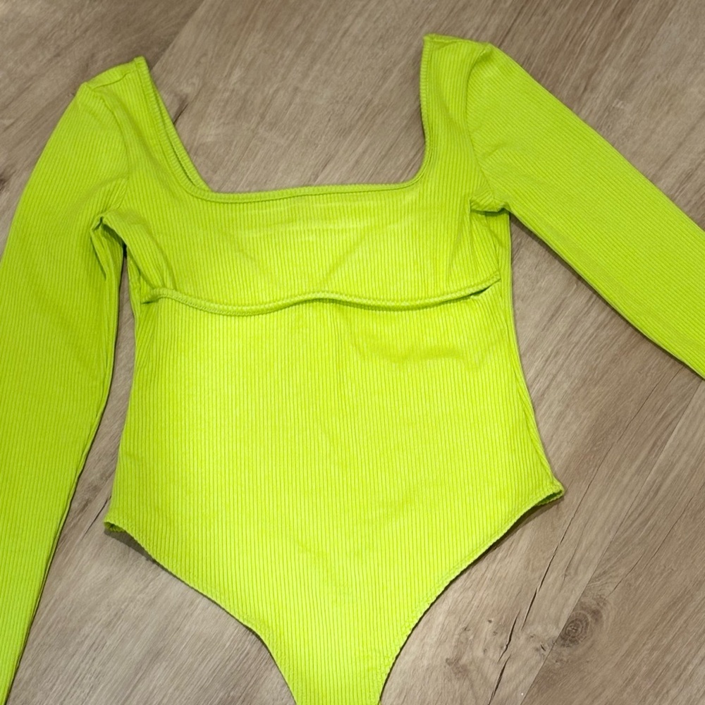 Lulu's Vibrant Neon Green Bodysuit